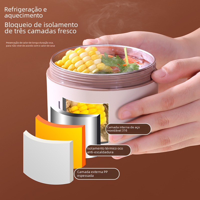 Boîte à lunch isotherme en acier inoxydable 316 pour étudiants