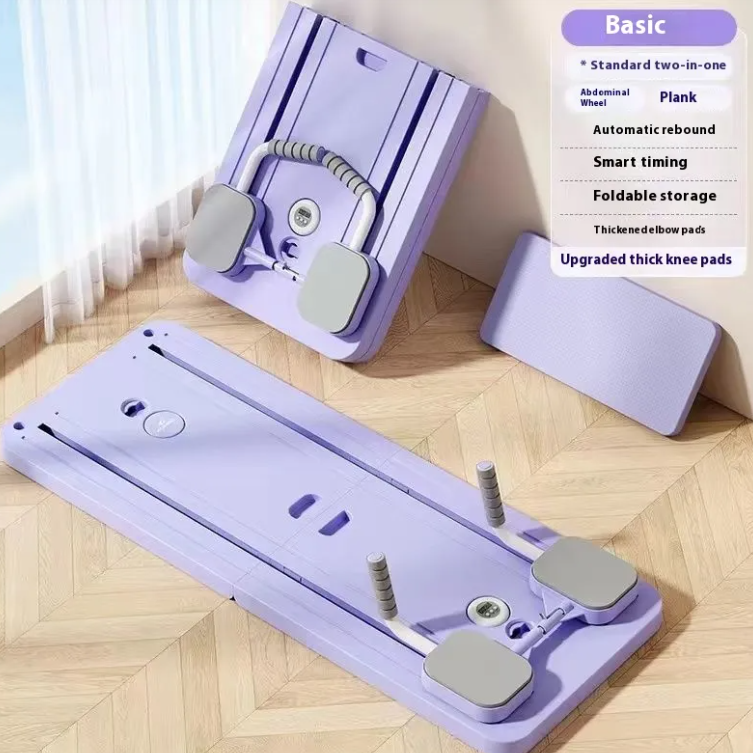 Planche d'entraînement abdominale avec roue pour la maison